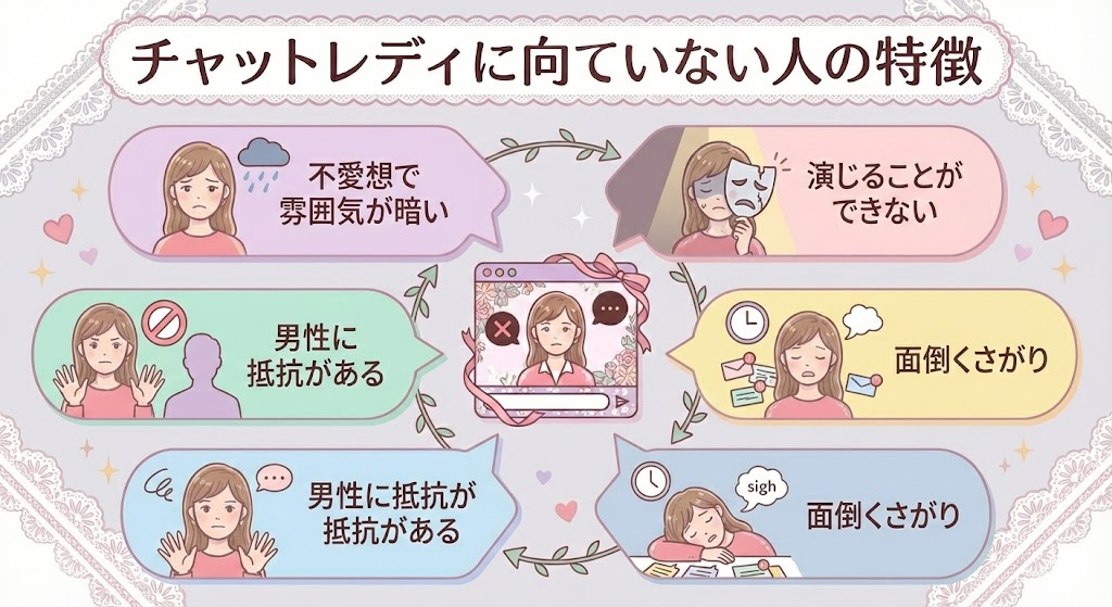 チャットレディに向いていない人の特徴