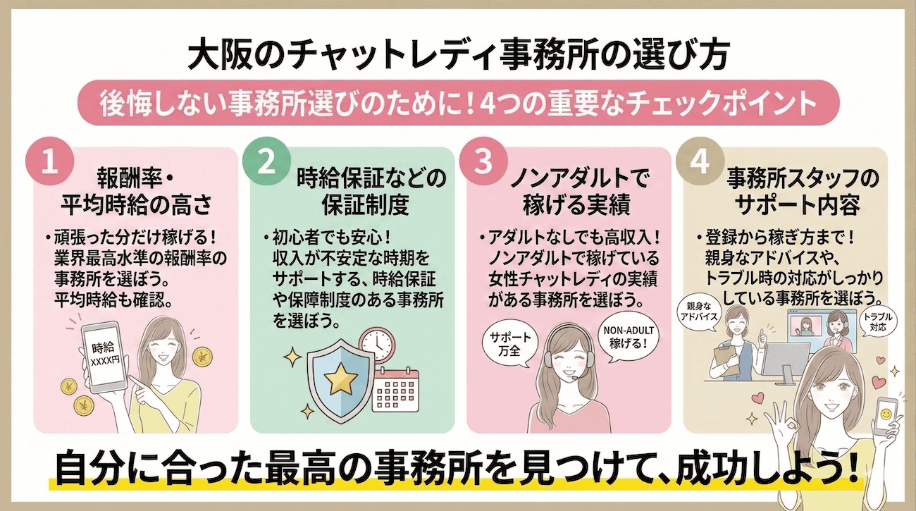 大阪のチャットレディ事務所の選び方
