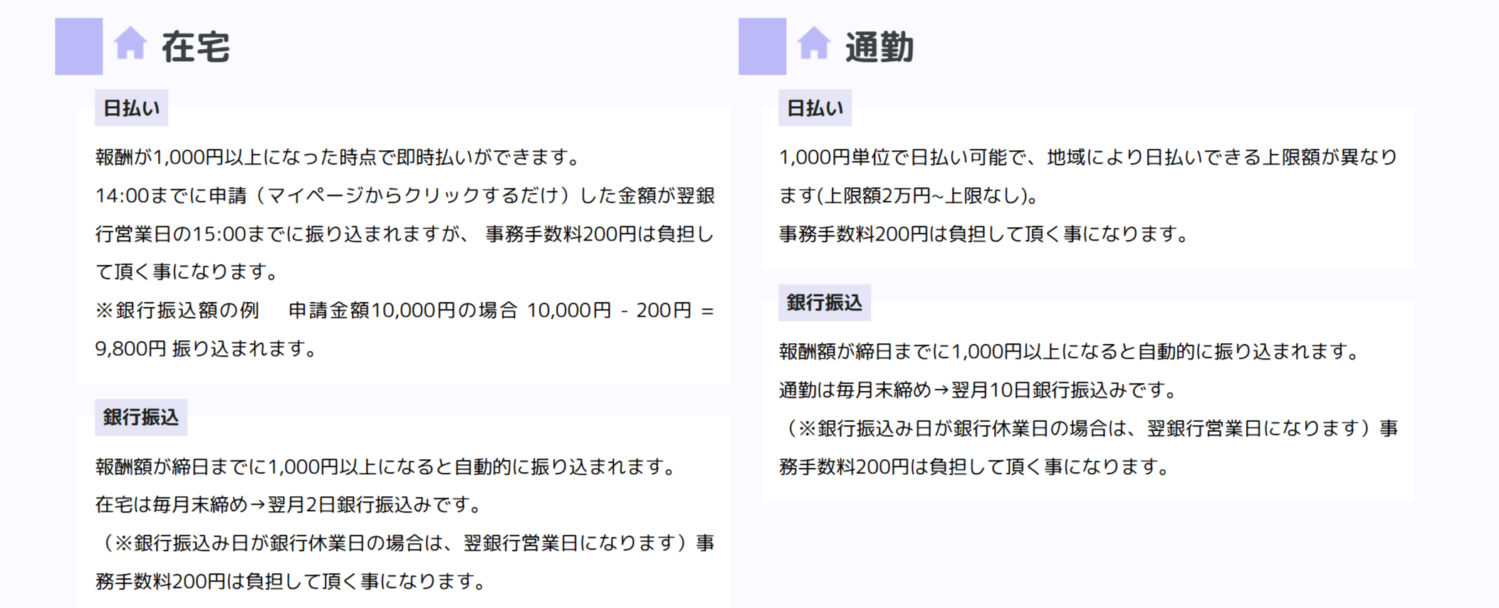 ポケットワークの日払い制度