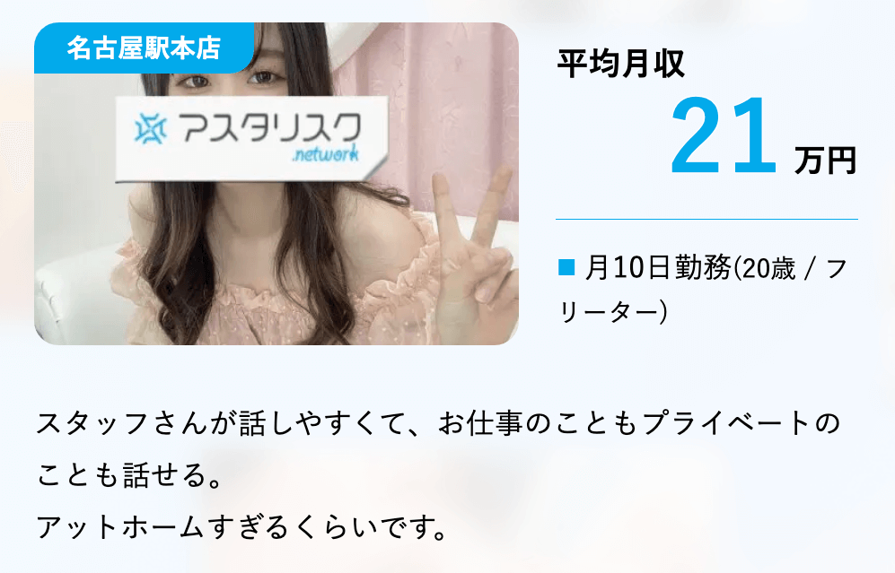 アスタリスク名古屋駅本店の口コミ