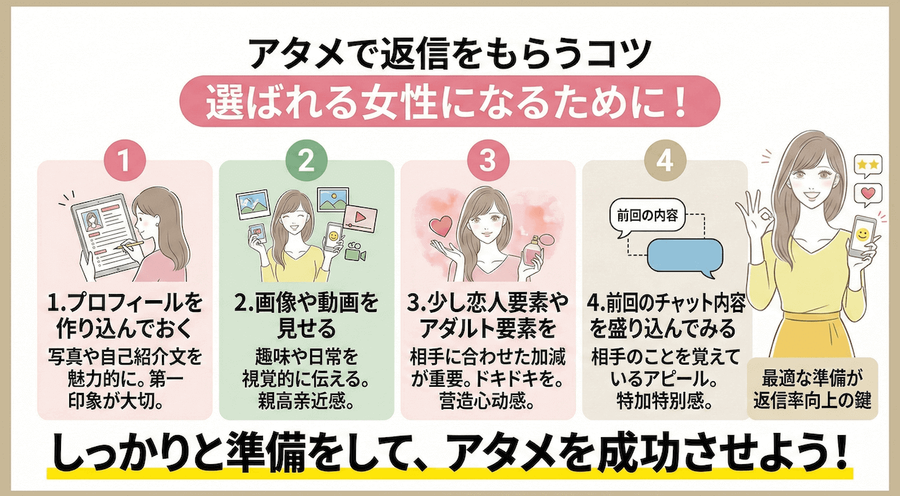 アタメで返信をもらうコツ