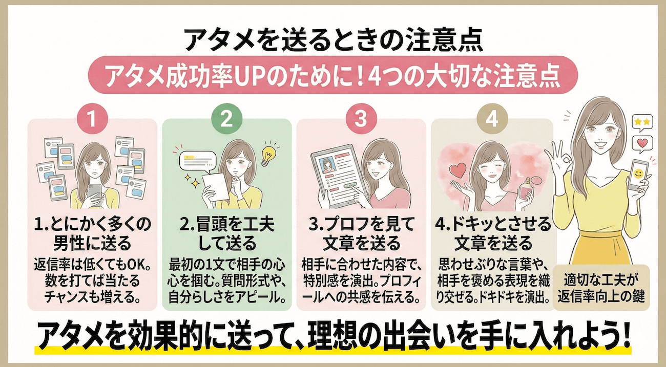 アタメを送るときの注意点