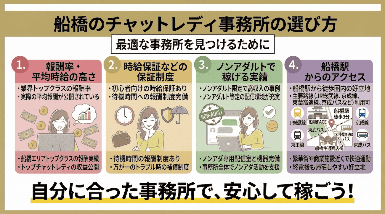 船橋のチャットレディ事務所の選び方