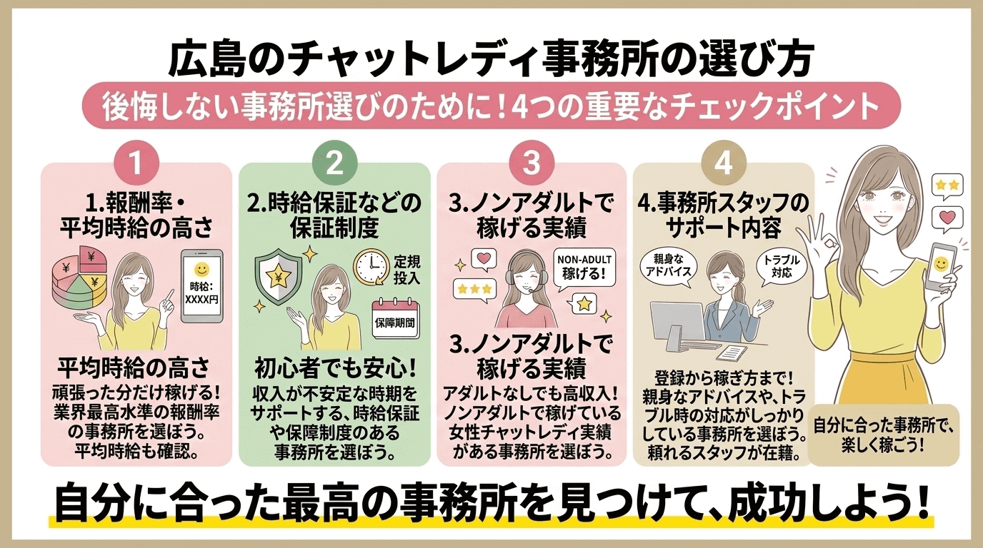 広島のチャットレディ事務所の選び方