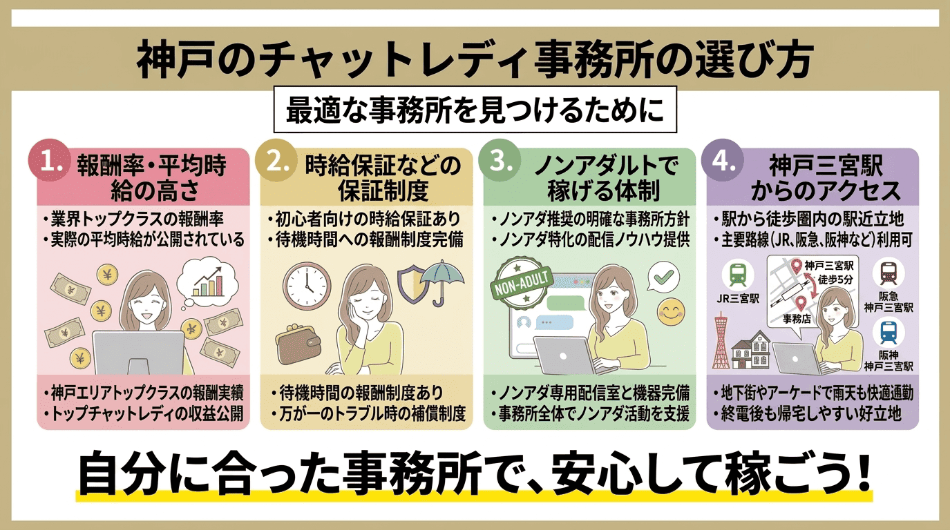 神戸のチャットレディ事務所の選び方