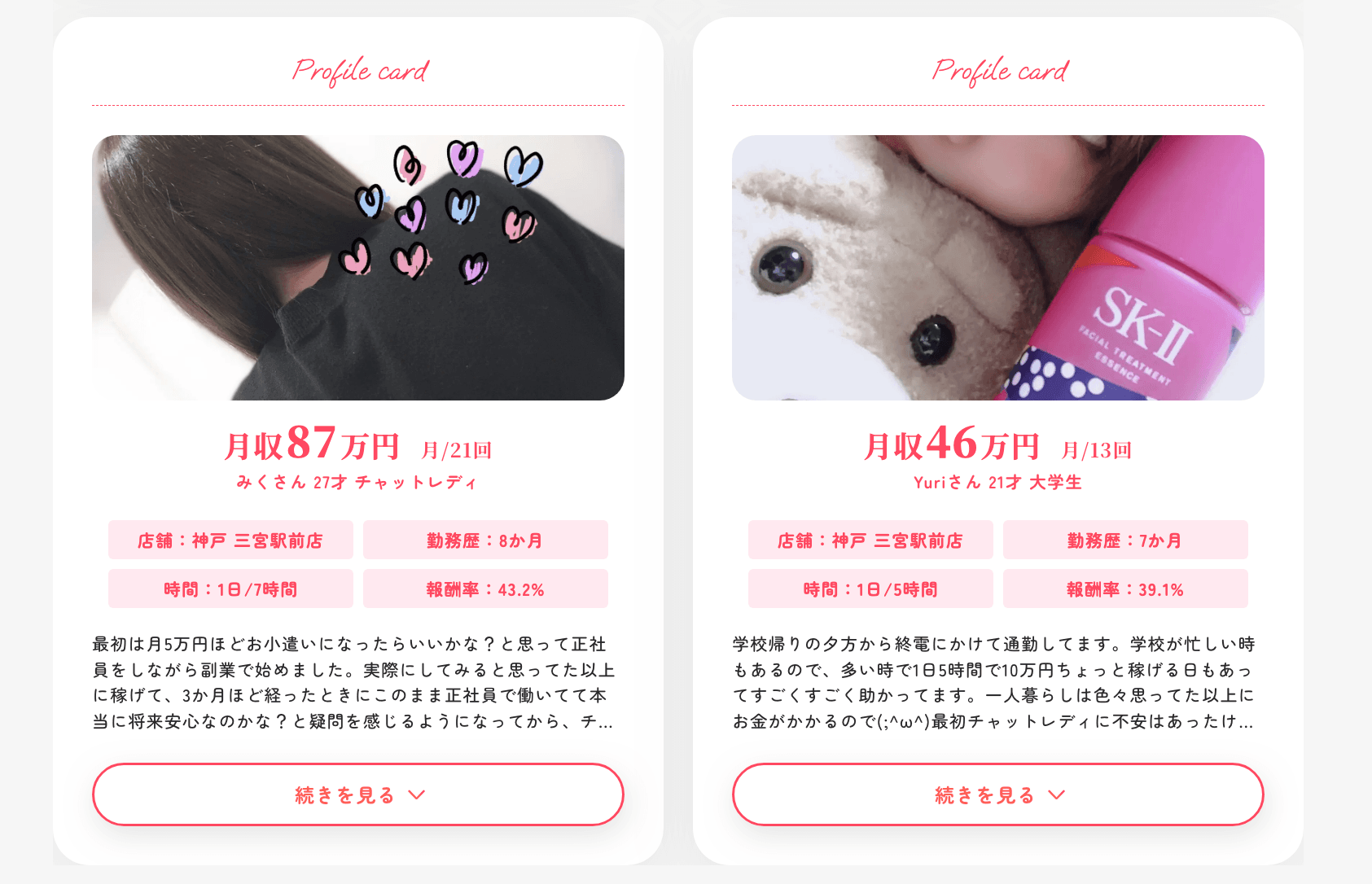 マーメイド神戸三宮駅前店の平均時給