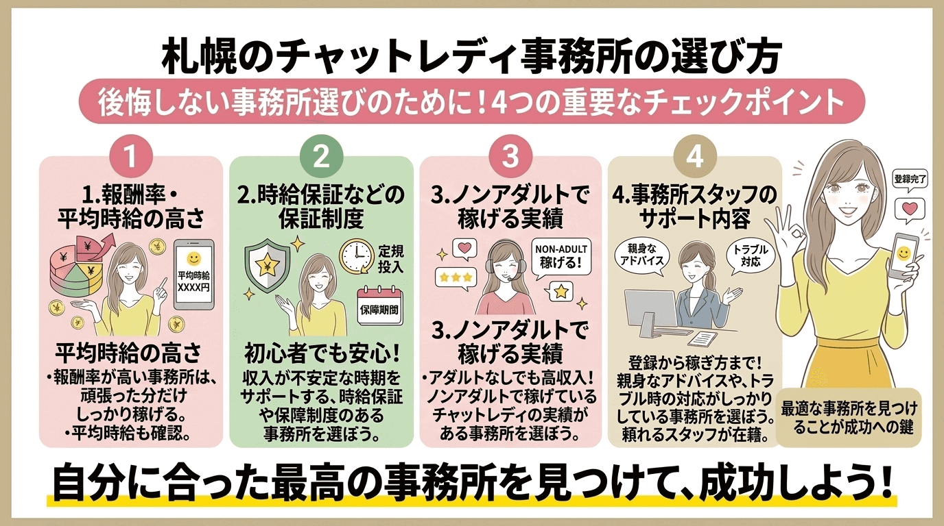 札幌のチャットレディ事務所の選び方