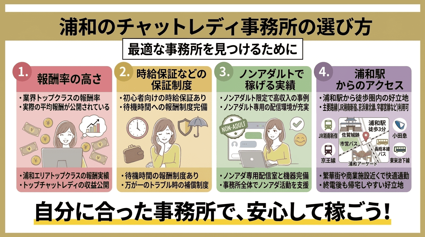 浦和のチャットレディ事務所の選び方