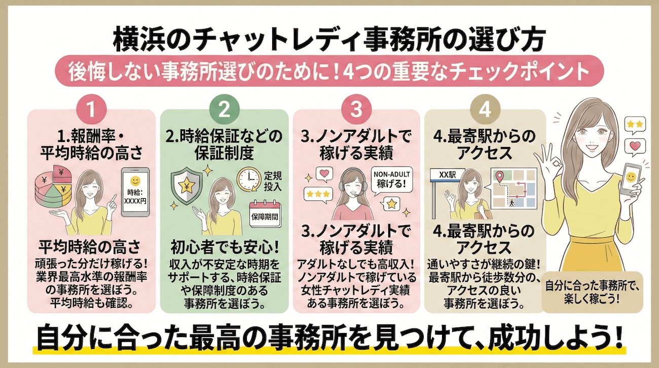 横浜のチャットレディ事務所の選び方