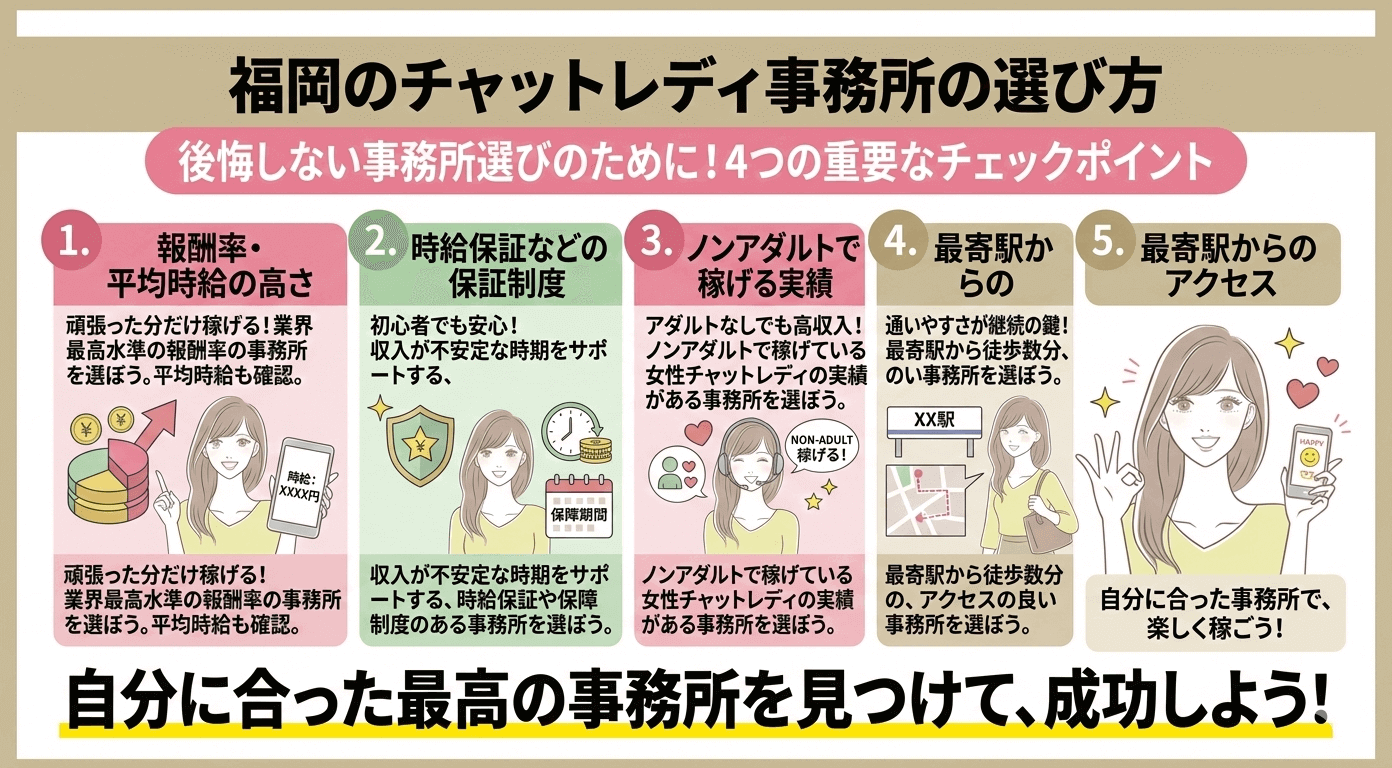 福岡のチャットレディ事務所の選び方
