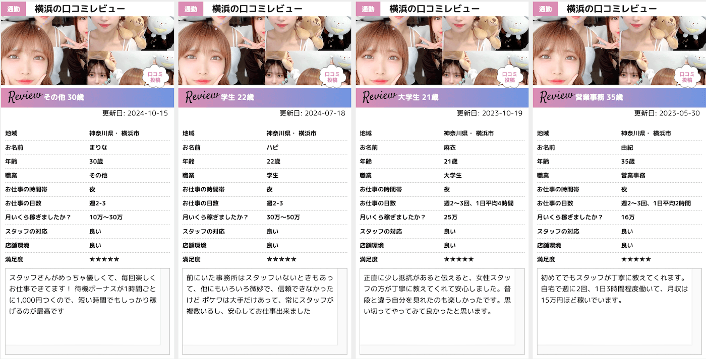 ポケットワーク横浜店の口コミ