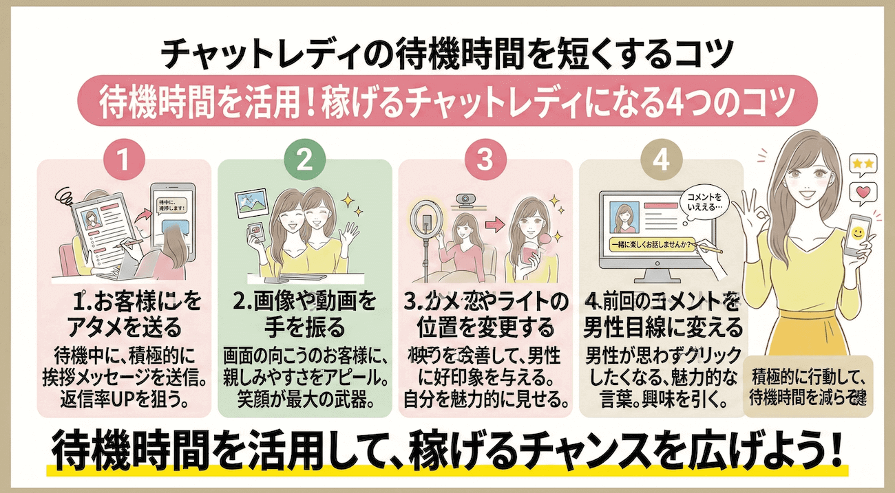 チャットレディの待機時間を短くするコツ
