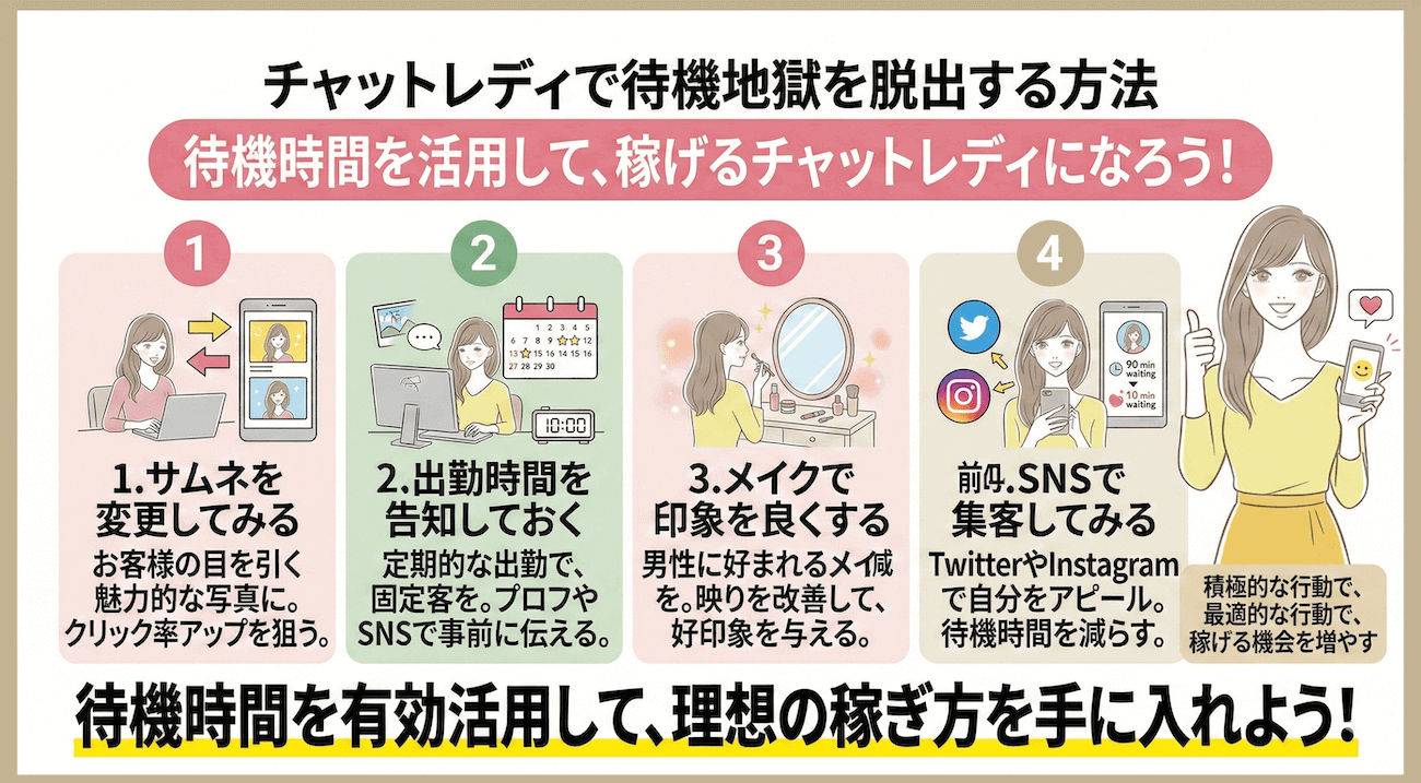 チャットレディで待機地獄を脱出する方法