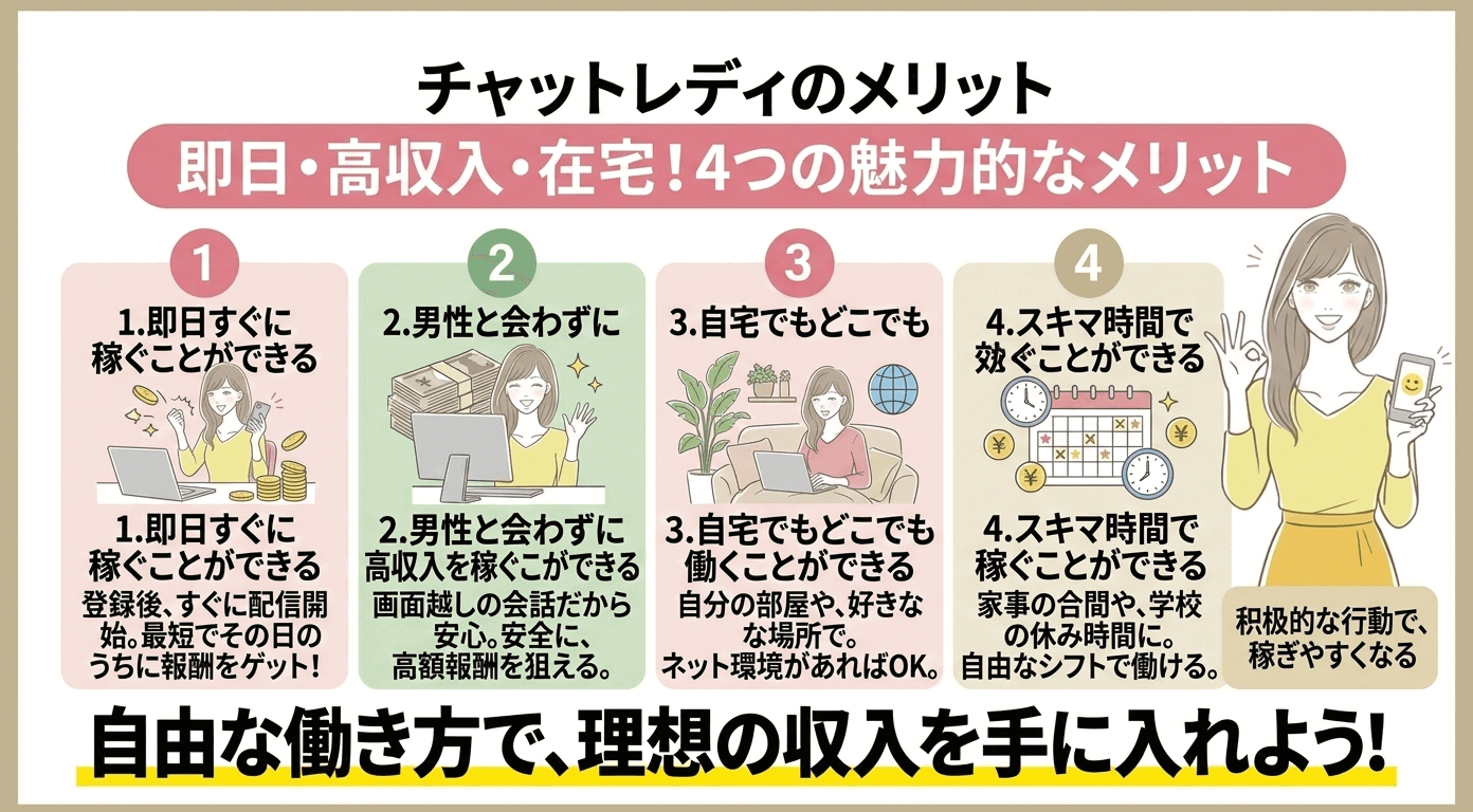 チャットレディのメリット