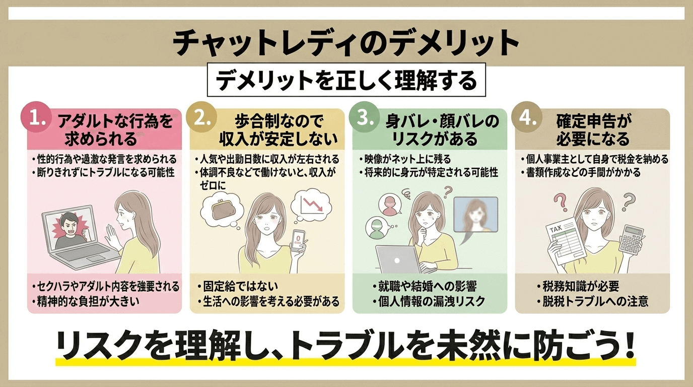 チャットレディのデメリット